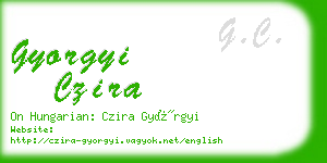 gyorgyi czira business card